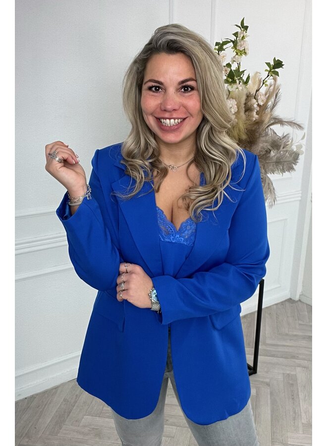 Curvy Sophie Blazer - Kobalt Blue