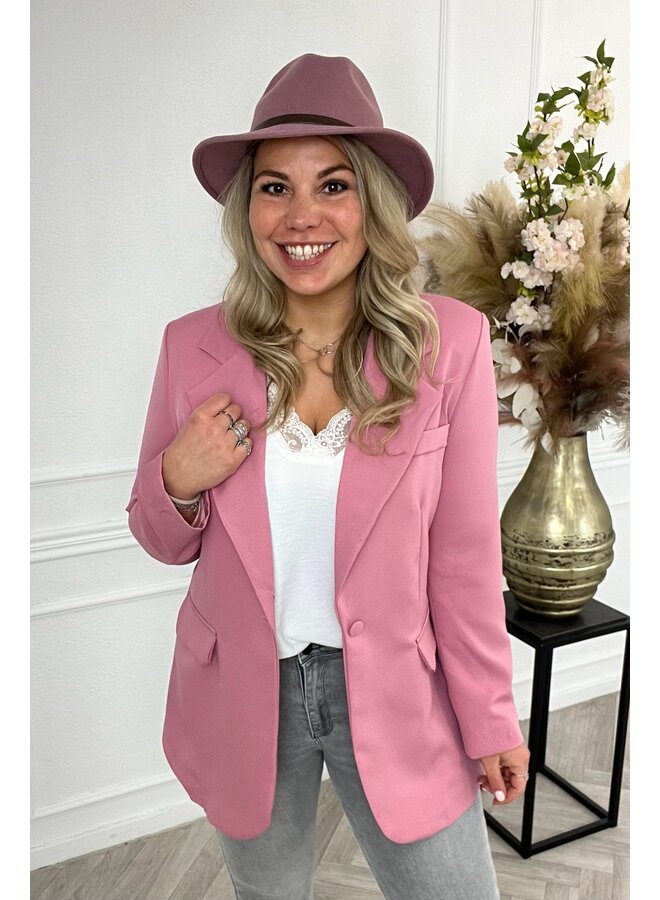 Curvy Sophie Blazer - Old Pink