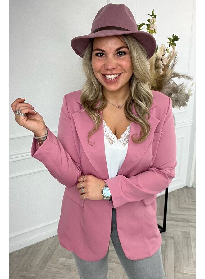 Curvy Sophie Blazer - Old Pink