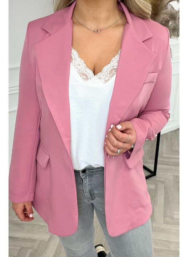 Curvy Sophie Blazer - Old Pink