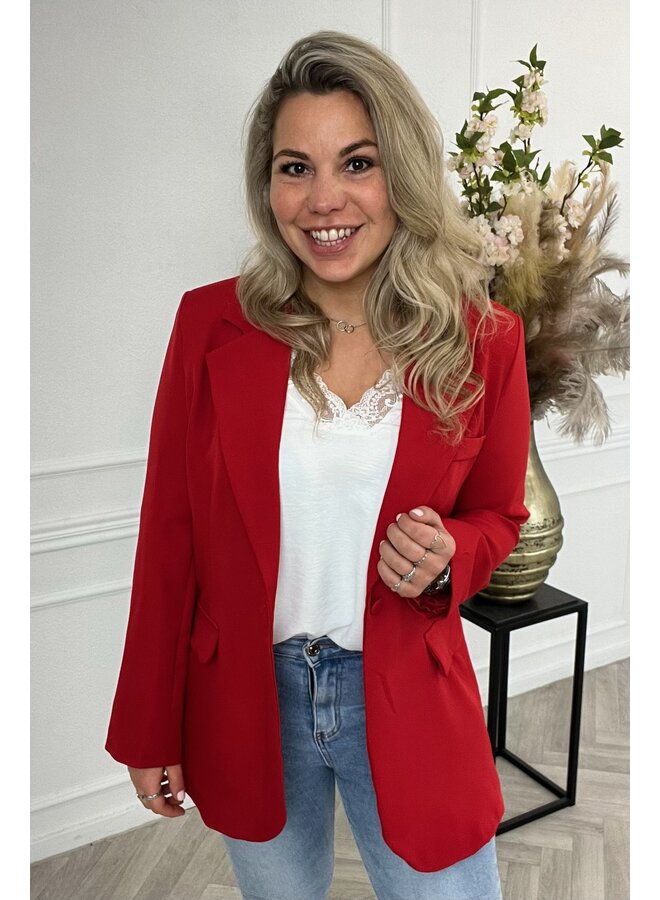 Curvy Sophie Blazer - Red