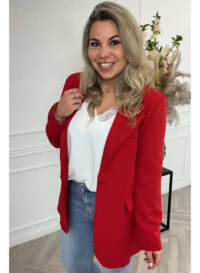 Curvy Sophie Blazer - Red