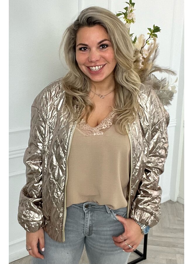 Perfect Shiny Jacket - Gold