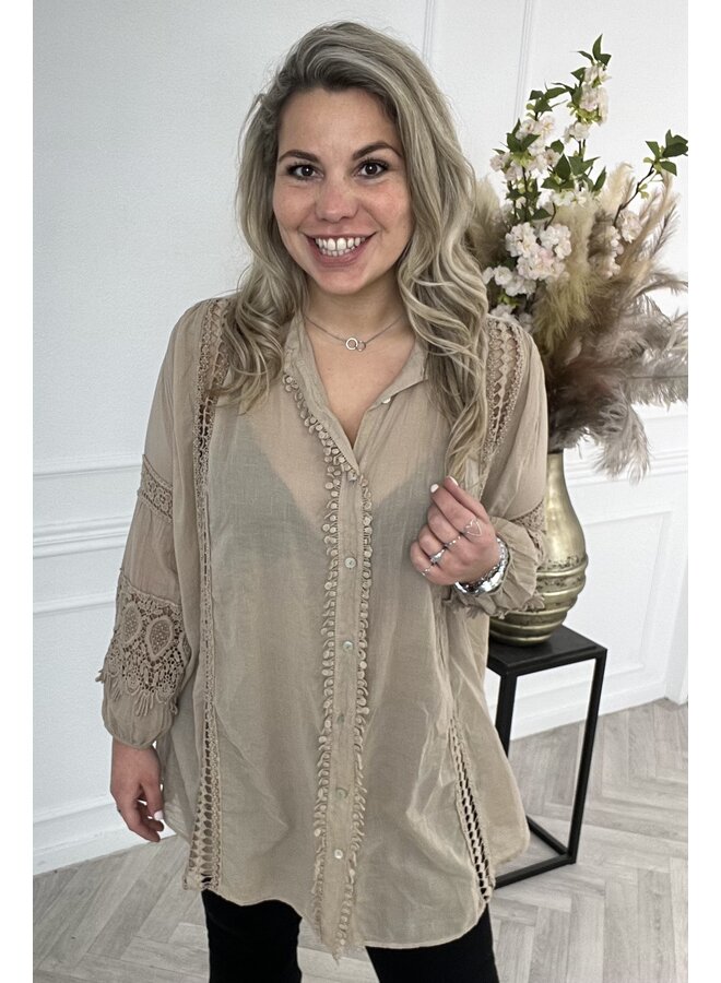 Bohemian Blouse Long - Taupe