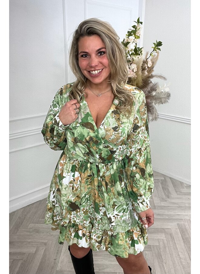 Miami Flower Dress - Green/Sage