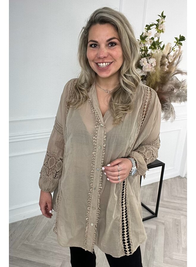 Bohemian Blouse Long - Taupe