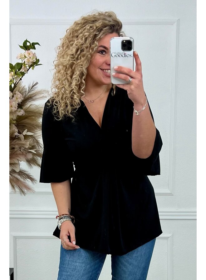 Curvy Knotted Top - Black PRE-ORDER