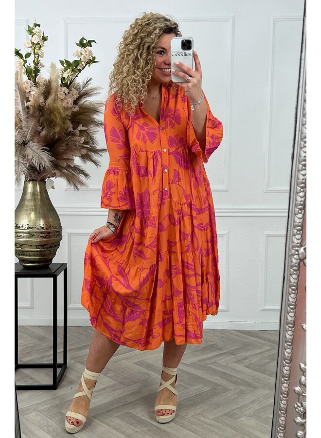 Long Monaco Dress - Orange