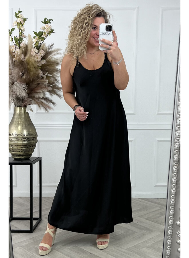 Classic Silky Dress - Black