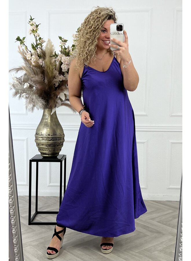 Classic Silky Dress - Purple