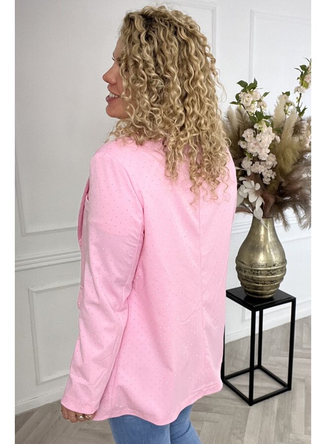 Curvy Hailey Strass Blazer - Pink