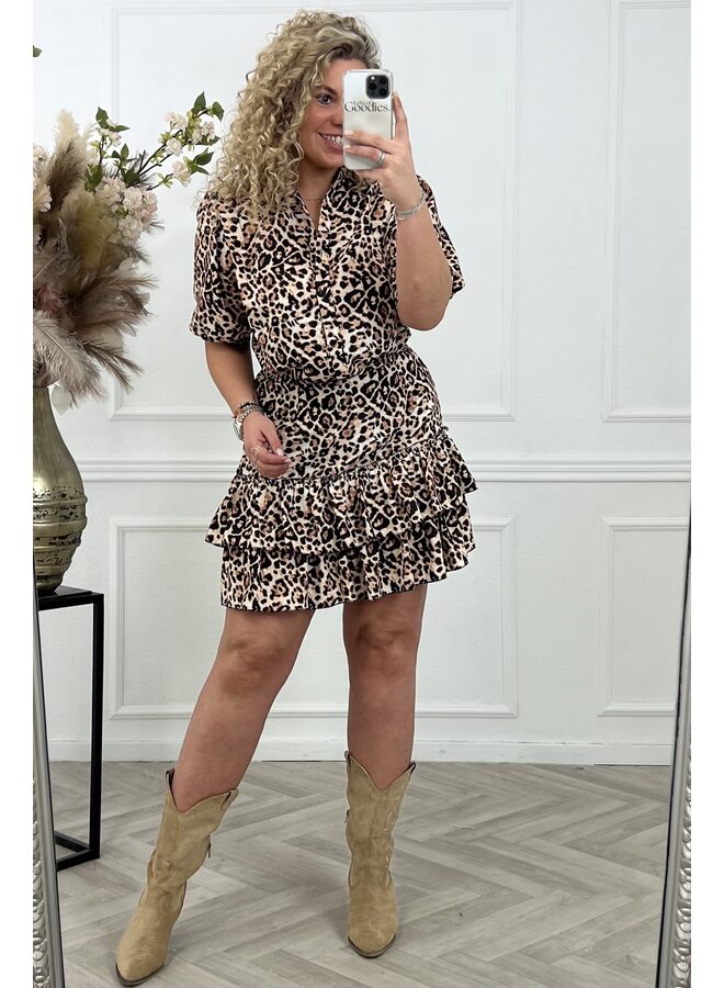 Musthave Leopard Skirt - Beige/Black
