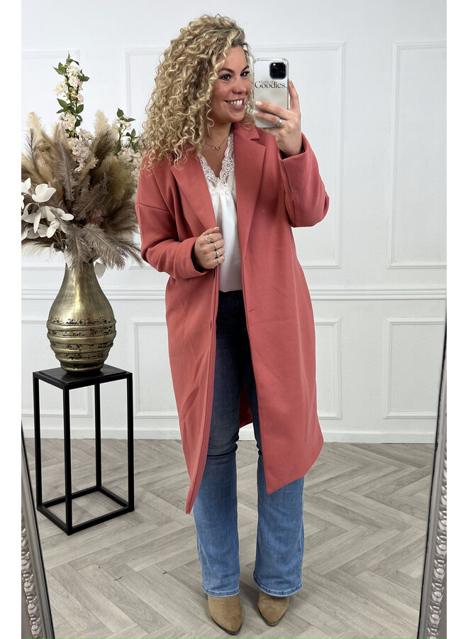 Musthave Spring Coat - Coral