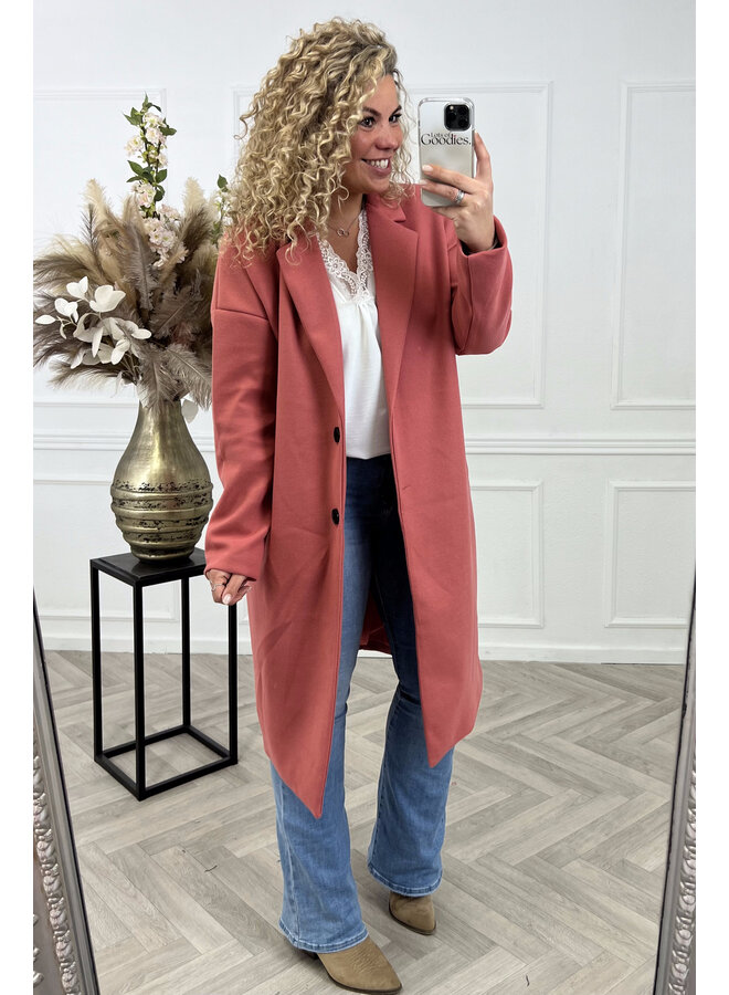 Musthave Spring Coat - Coral