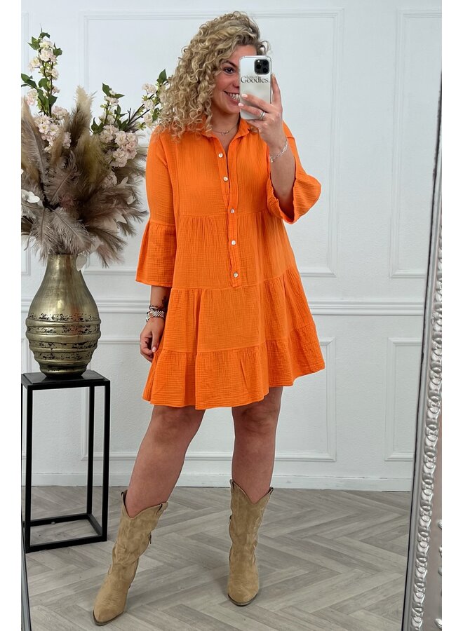 Cotton Milou Dress - Orange