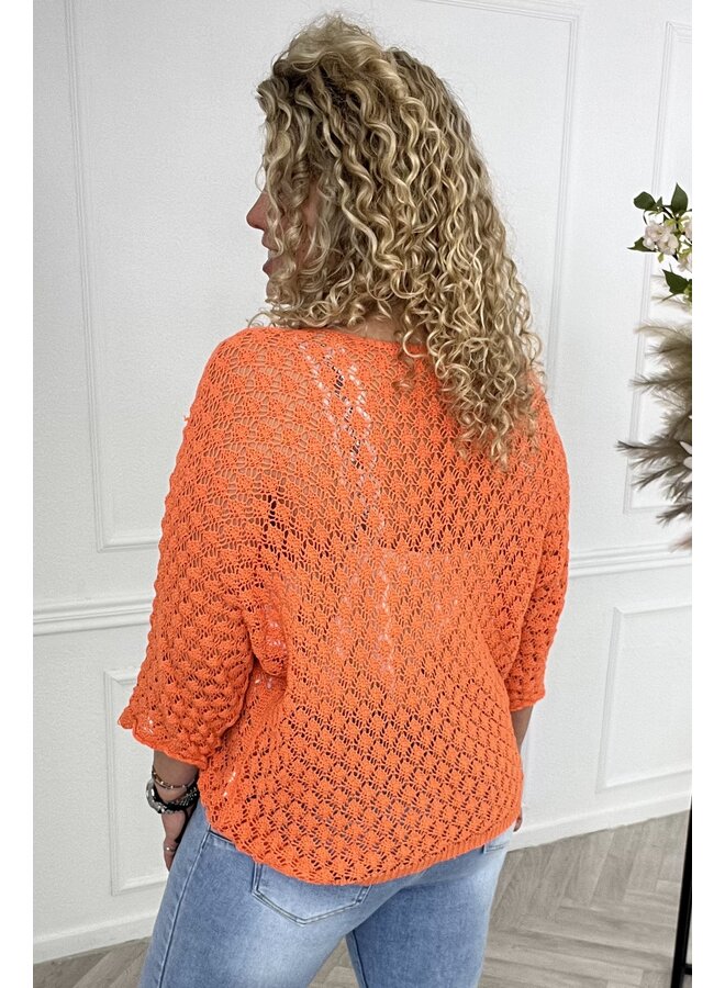 Knitted Top Merlot - Orange