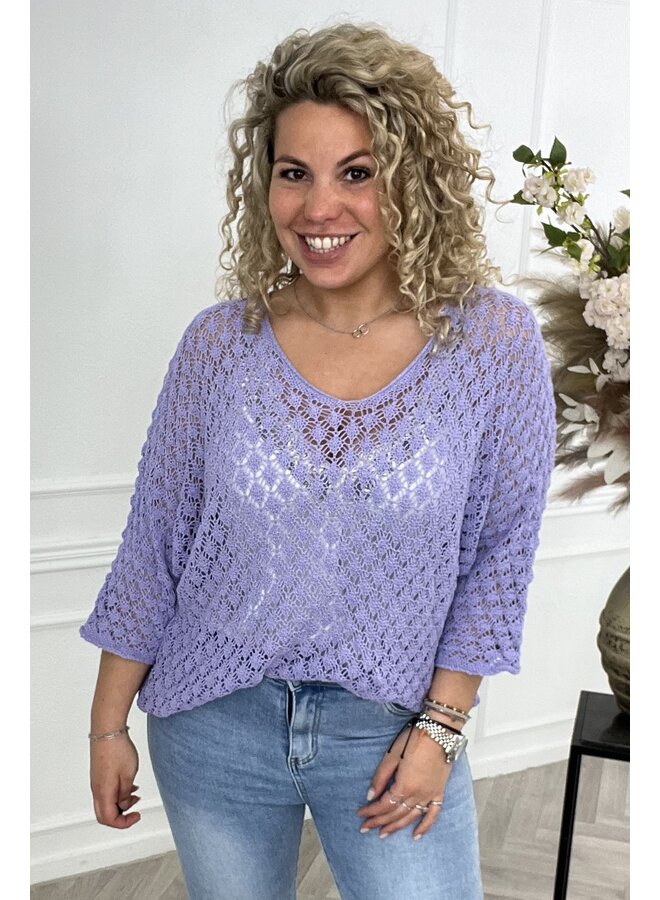 Knitted Top Merlot - Purple