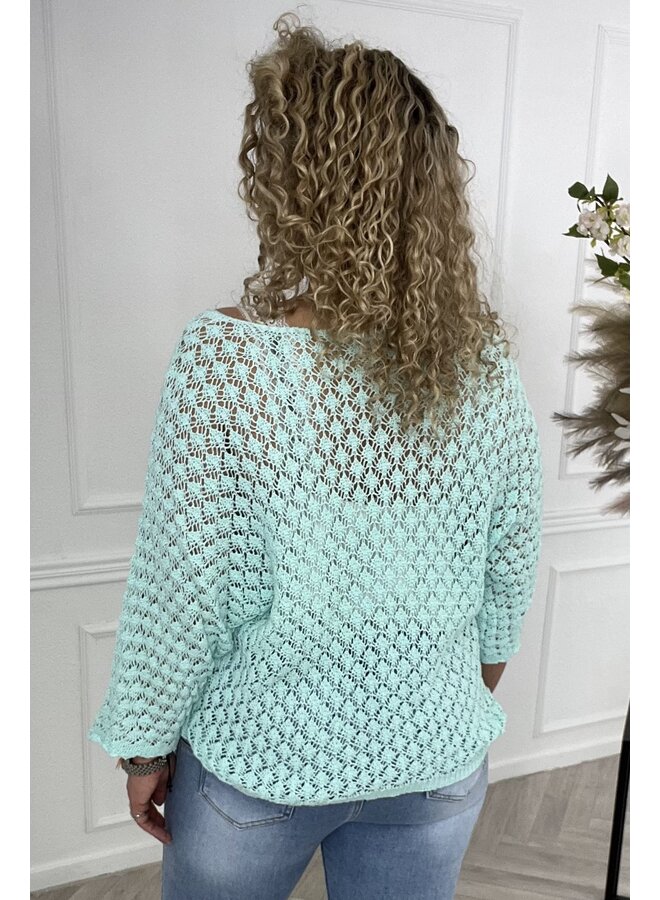 Knitted Top Merlot - Mint