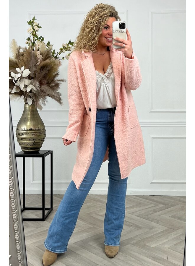 Spring Teddy Coat - Light Pink