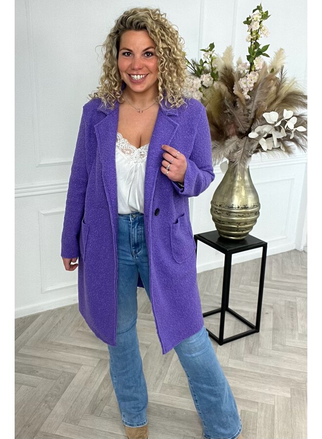 Spring Teddy Coat - Purple