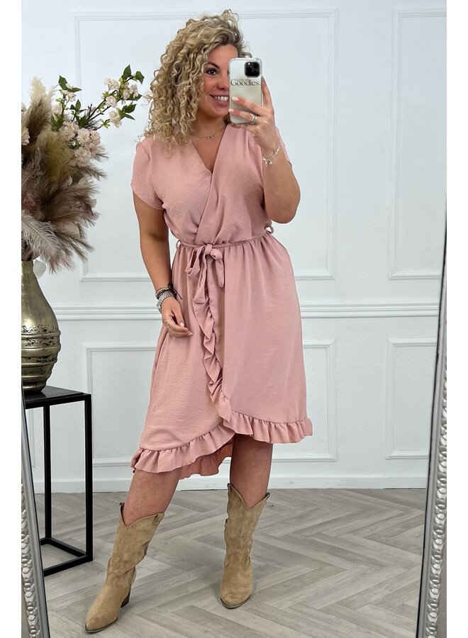 Curvy Musthave Spanish Dress - Old Pink