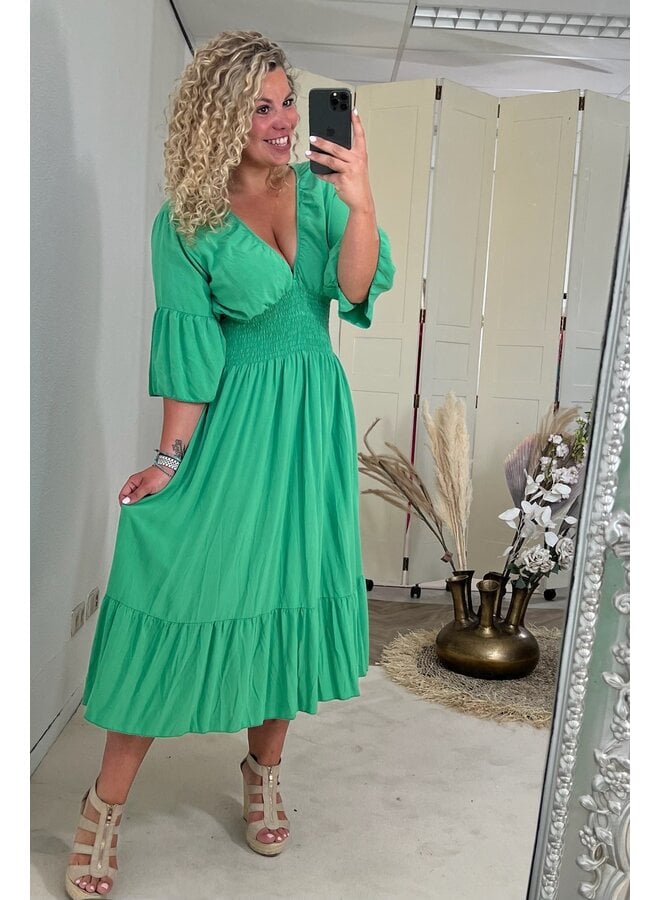Curvy Summer Taille Dress - Sea Green