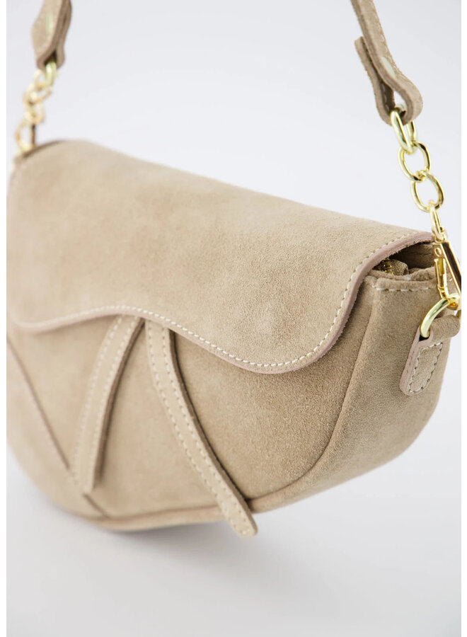 Gigi Suede Bag - Beige