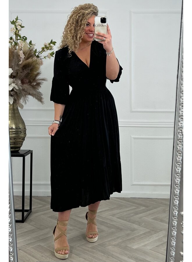 Curvy Summer Taille Dress - Black