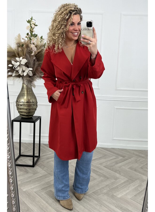 Curvy Trenchcoat - Red