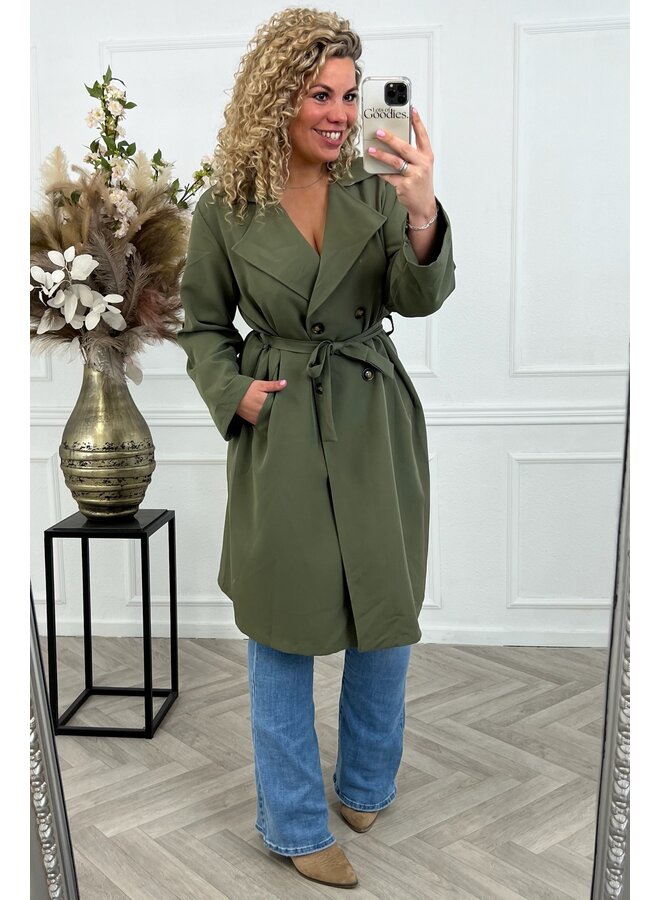 Curvy Trenchcoat - Armygreen