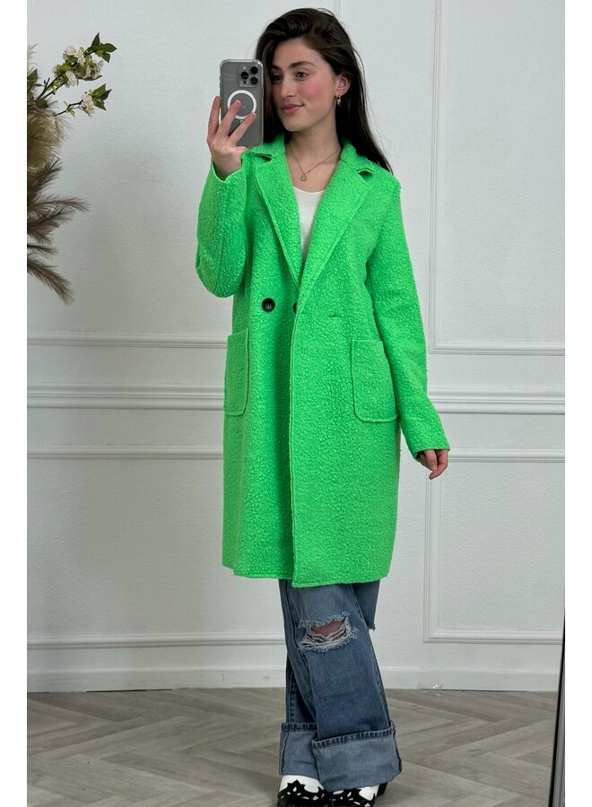 Spring Teddy Coat - Bright Green