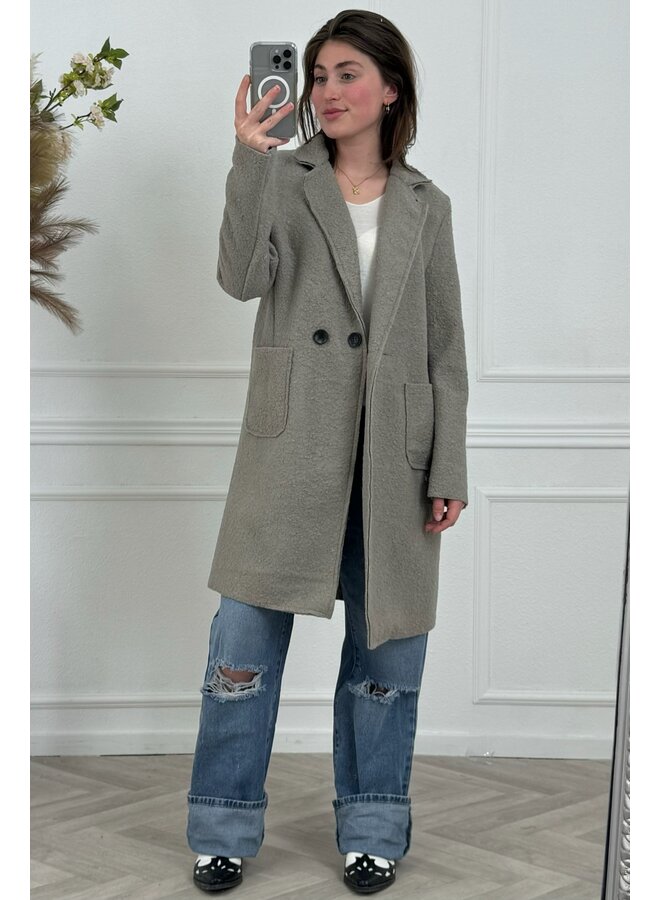 Spring Teddy Coat - Taupe