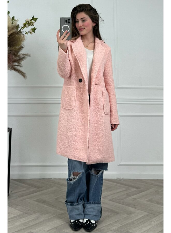 Spring Teddy Coat - Light Pink