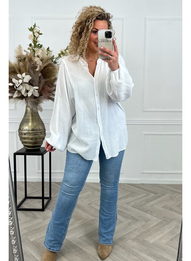 Julie Cotton Blouse - White