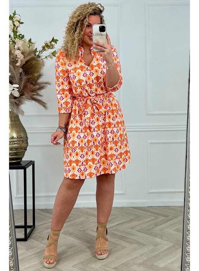 Perfect Travel Nina Dress - Orange/Pink