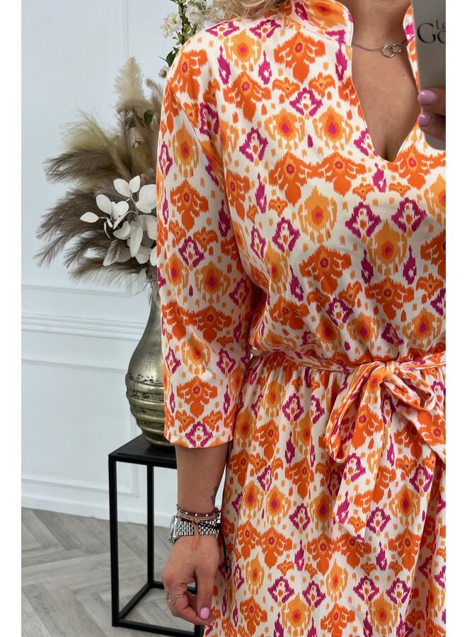 Perfect Travel Nina Dress - Orange/Pink