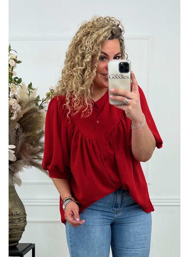 Scarlett Summer Blouse - Red