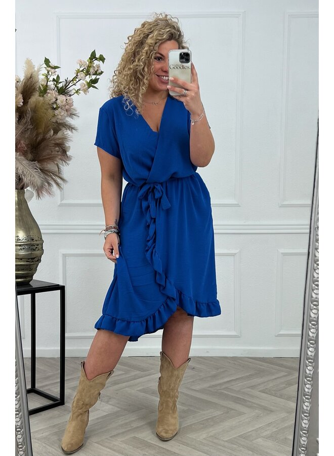 Curvy Musthave Spanish Dress - Kobalt PRE-ORDER