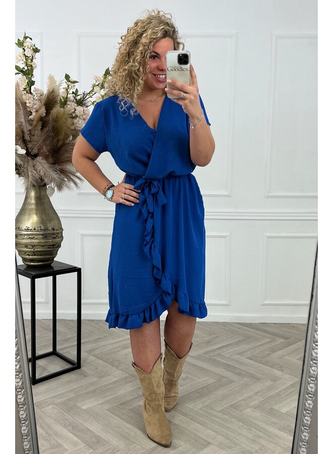 Curvy Musthave Spanish Dress - Kobalt PRE-ORDER