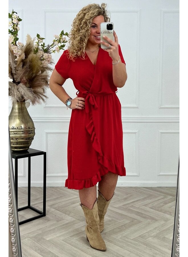 Curvy Musthave Spanish Dress - Red