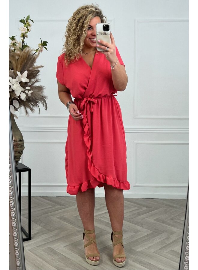 Curvy Musthave Spanish Dress - Coral PRE-ORDER
