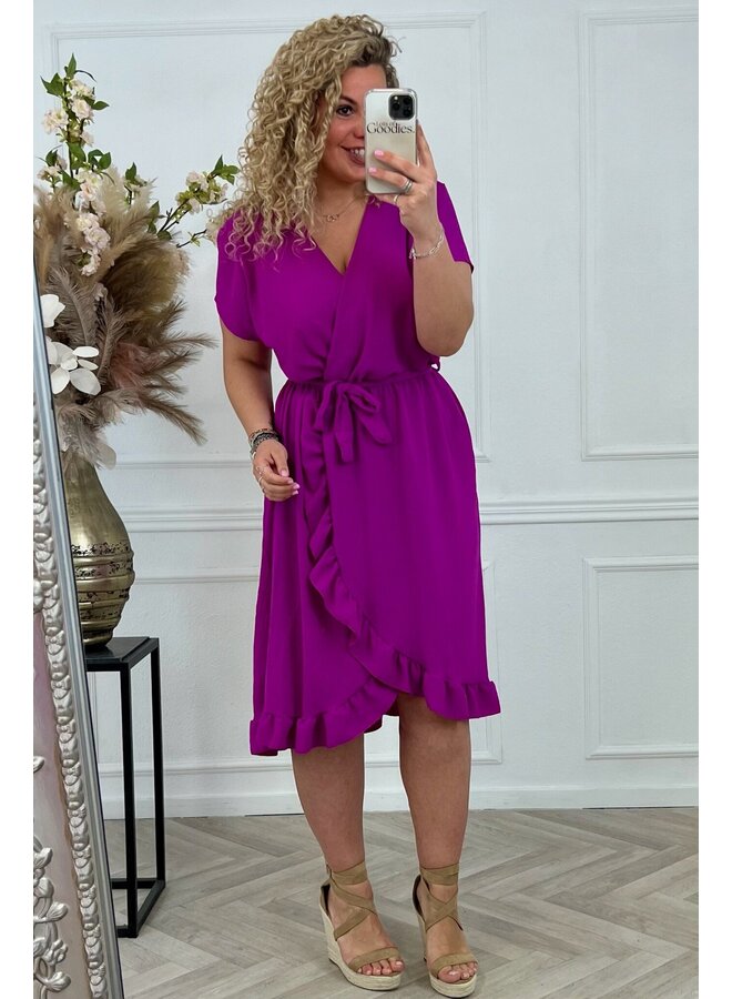 Curvy Musthave Spanish Dress - Magenta