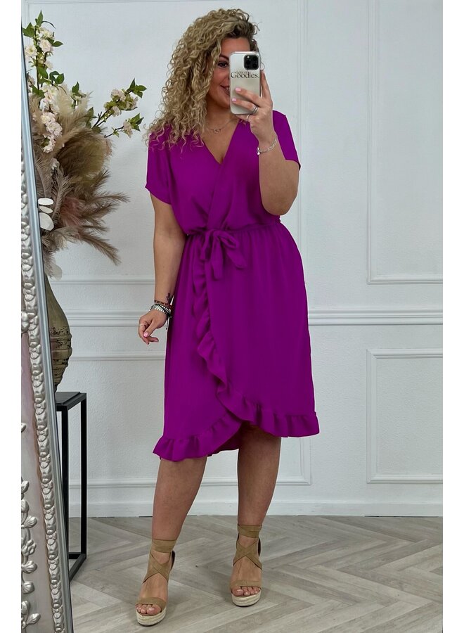 Curvy Musthave Spanish Dress - Magenta