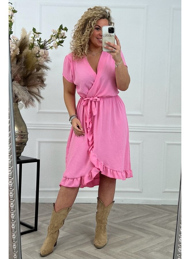 Curvy Musthave Spanish Dress - Pink