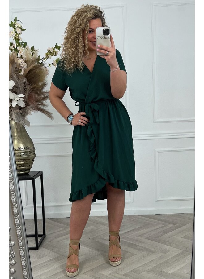 Curvy Musthave Spanish Dress - Bottle Green PRE-ORDER