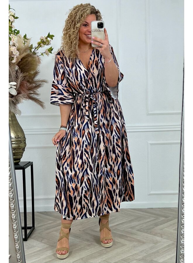 Maxi Jill Dress - Blue/Orange PRE-ORDER