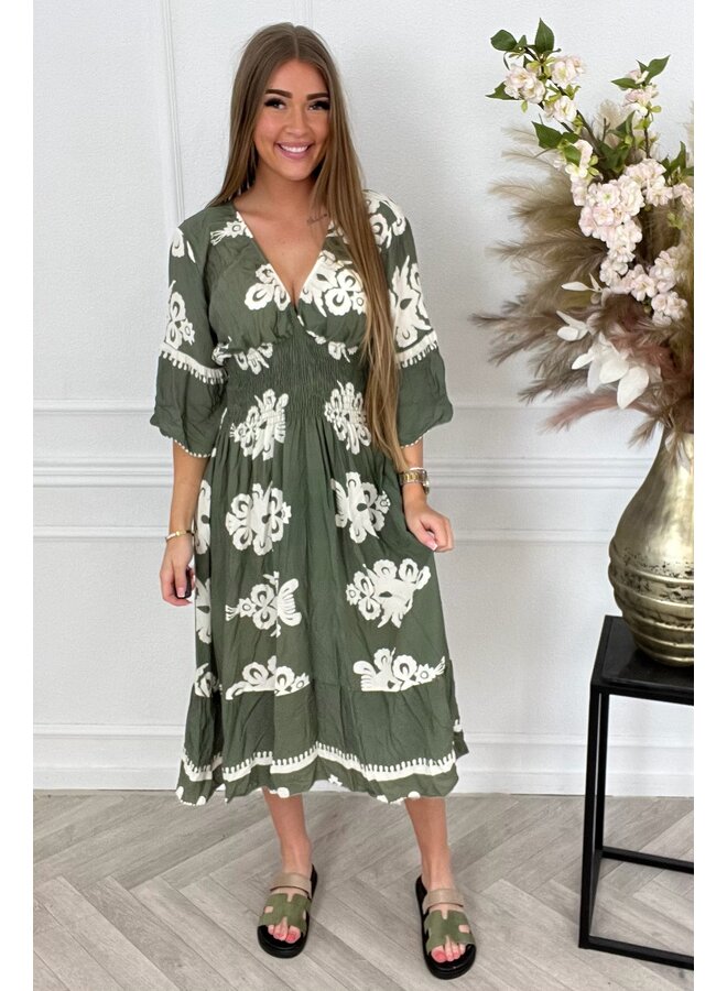 Macy Taille Dress - Armygreen