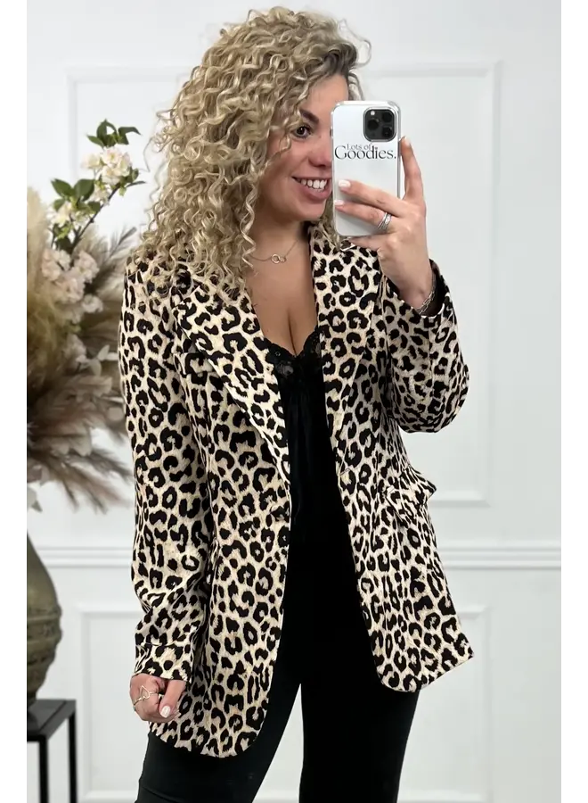 Curvy Sophie Blazer - Leopard