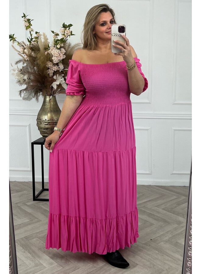 Long Celeste Dress - Fuchsia