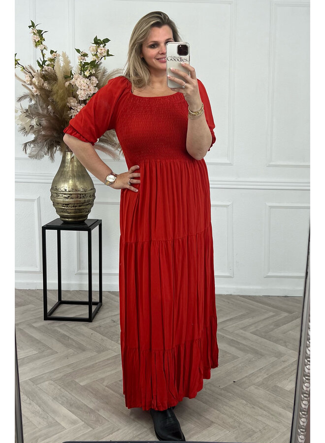Long Celeste Dress - Red
